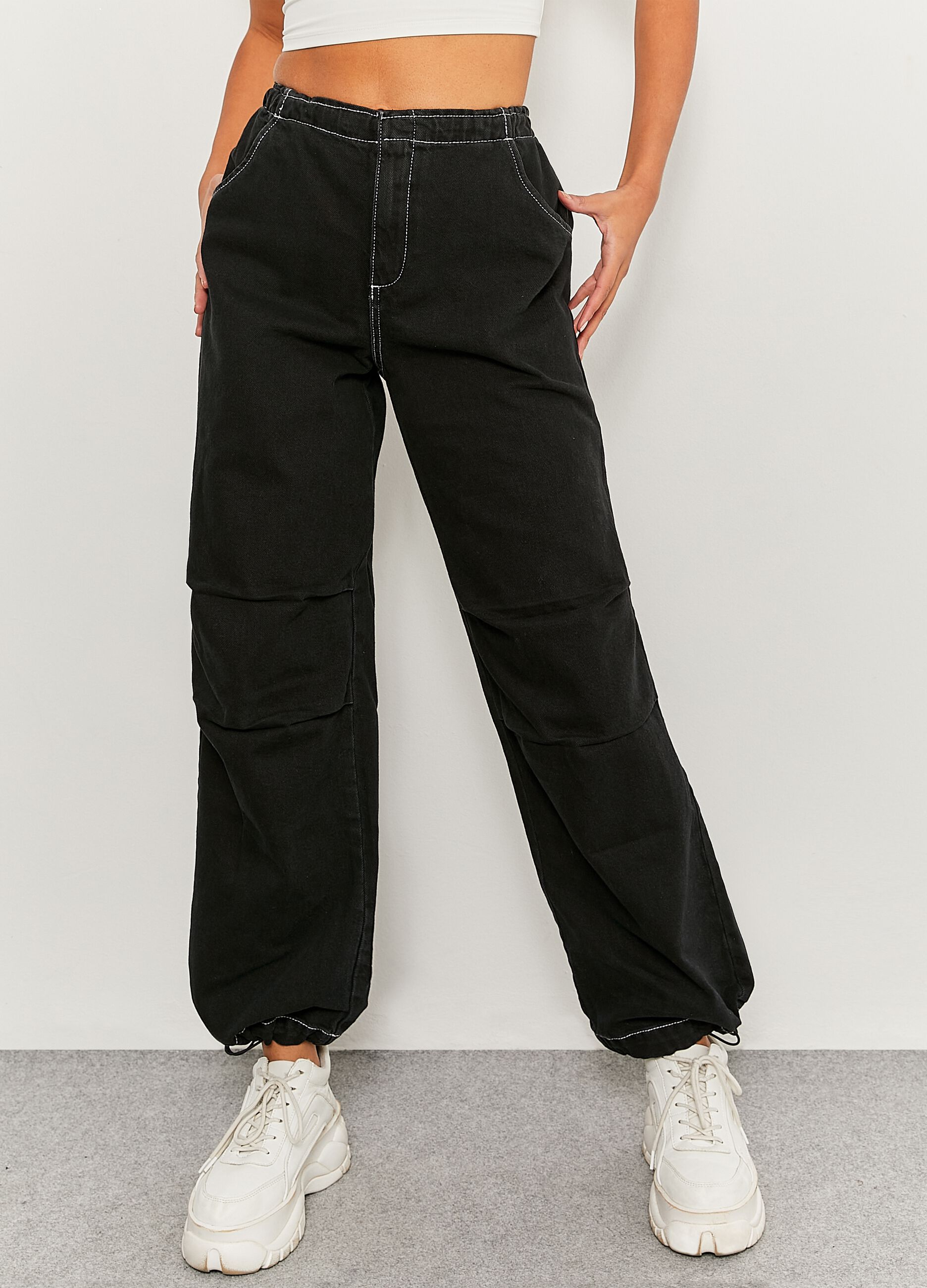 Parachute trousers in cotton_1