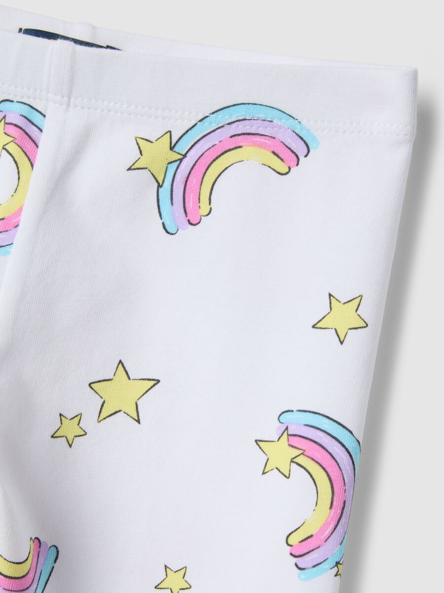 Girls' white organic cotton stretch skinny leggings_2