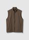 Ultra-light brown regular fit gilet with full zip_4