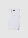 White stretch cotton tank top regular fit_4