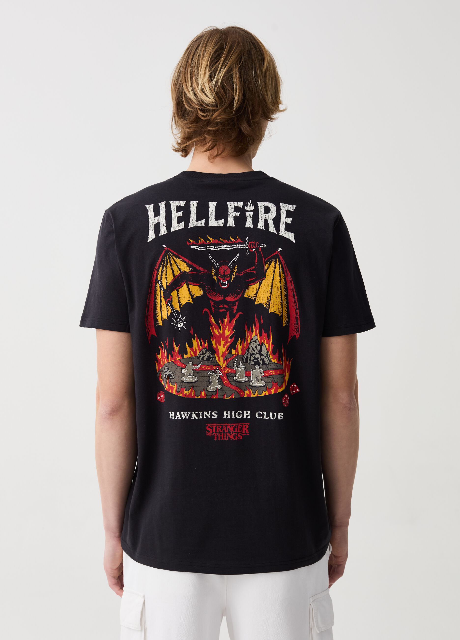 T-shirt with Stranger Things Hellfire Club print