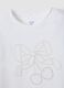 White stretch cotton girl's T-shirt regular fit_2