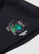 Black stretch cotton beanie hat with Minecraft embroidery for boys_2