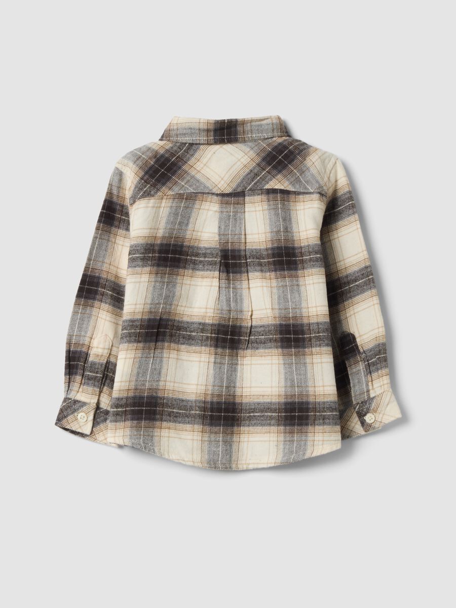 Multicoloured checked pure cotton shirt, regular fit_1