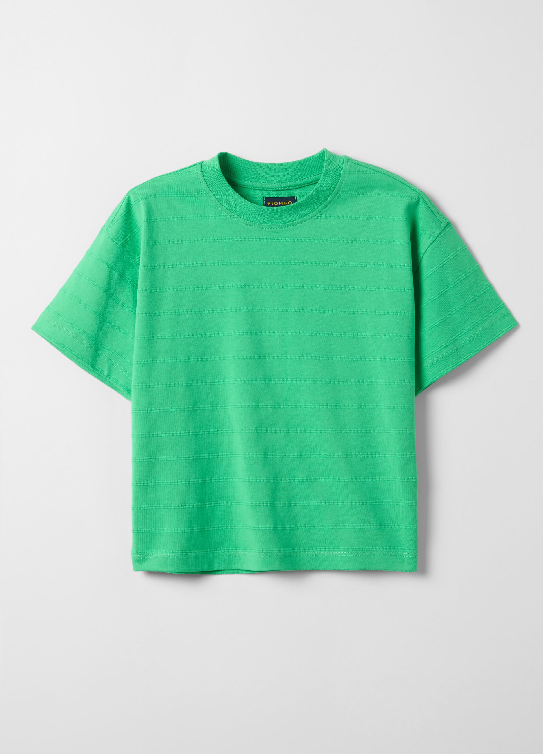Children's regular fit pure cotton green T-shirt