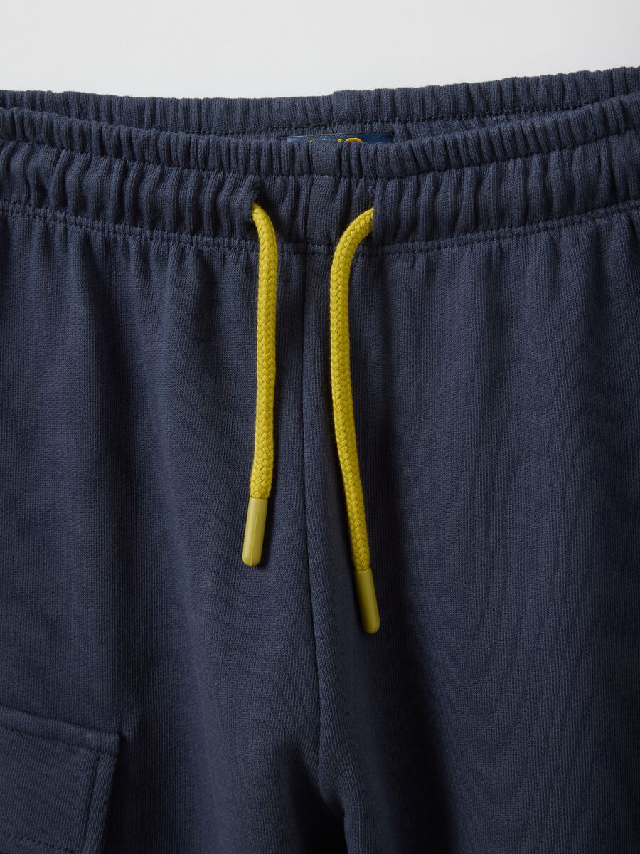 Children's regular fit blue cotton sweatshirt and trousers set_2