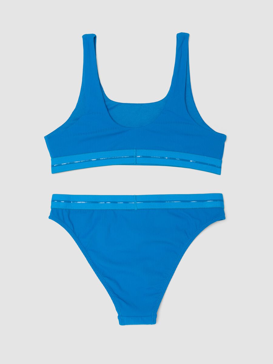 Bikini blu in tessuto elasticizzato_1