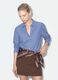 Blau gestreiftes Hemd aus Popeline aus reiner Baumwolle, Regular Fit_0