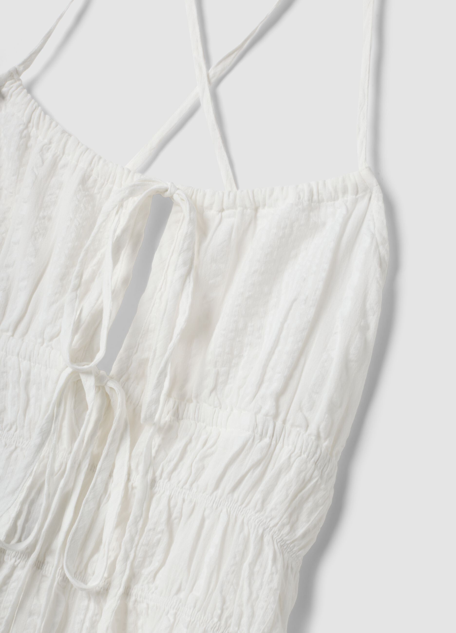 White pure cotton mini dress