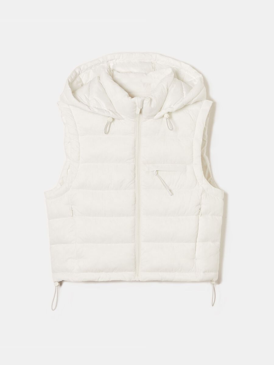 Quilted gilet with drawstring_3