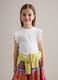 White stretch cotton girls&rsquo; vest top with ruffles_0