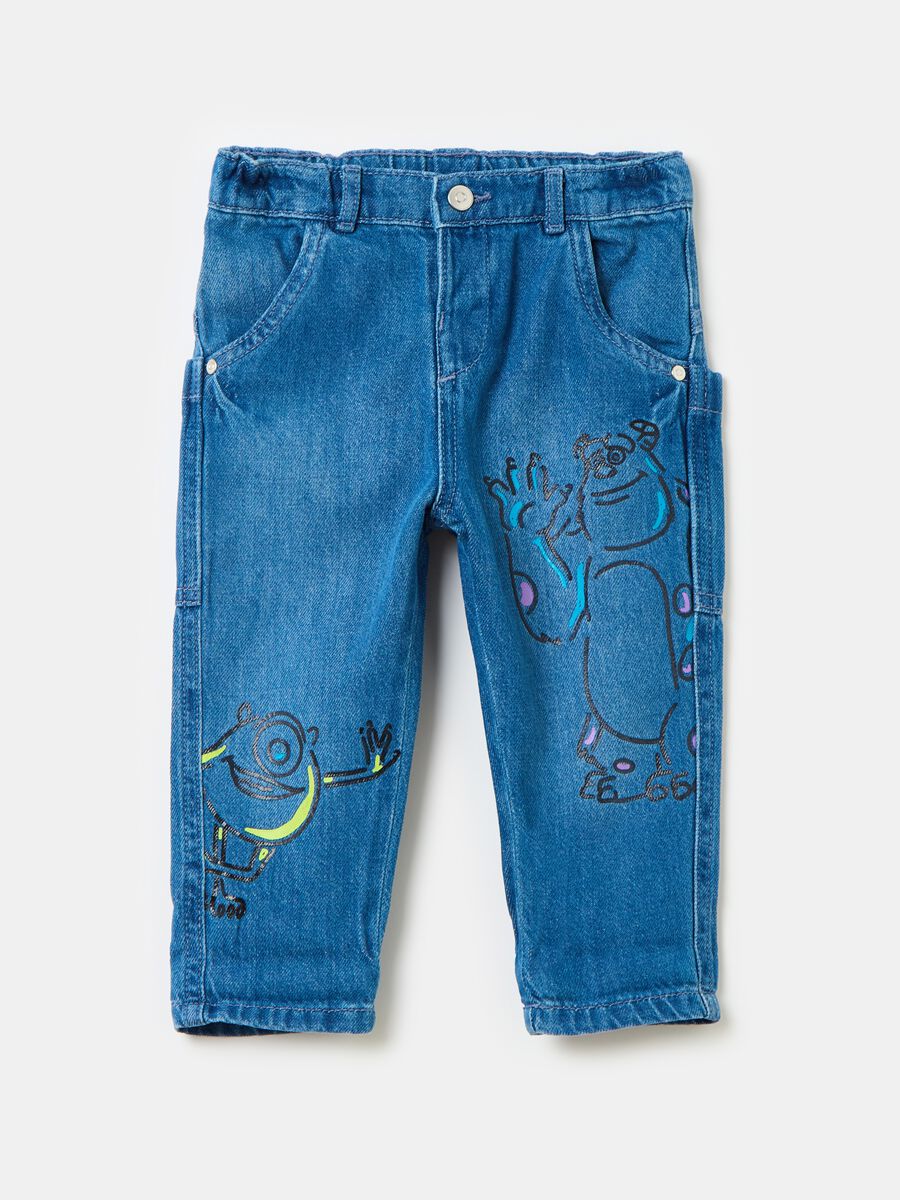 Cotton jeans with Monsters & Co. print_0