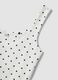 White fitted stretch cotton polka-dot top_6