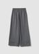 Graue Regular-Fit-Hose mit weitem Bein_2