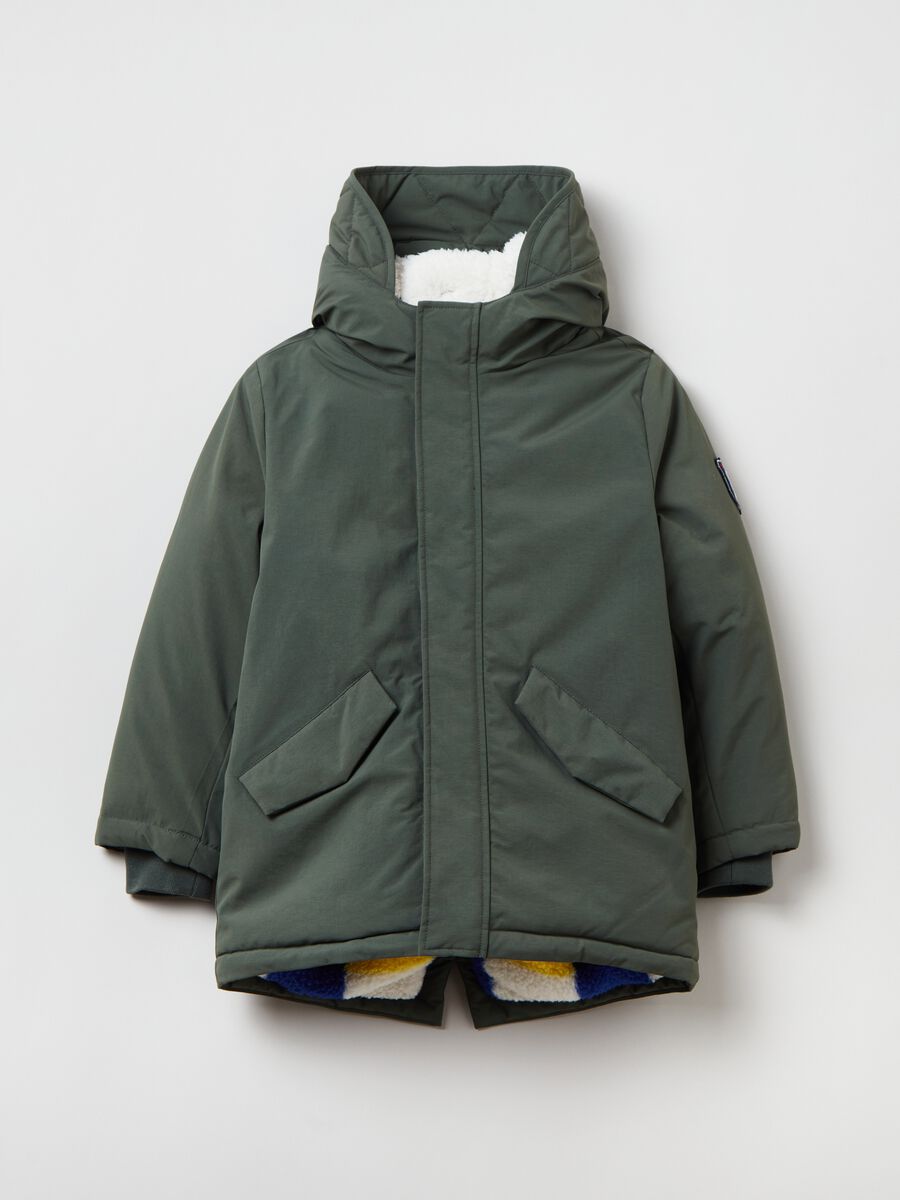 Parka with hood with sherpa lining_3