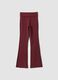 Girls&rsquo; red flared leggings in stretchy organic cotton_0