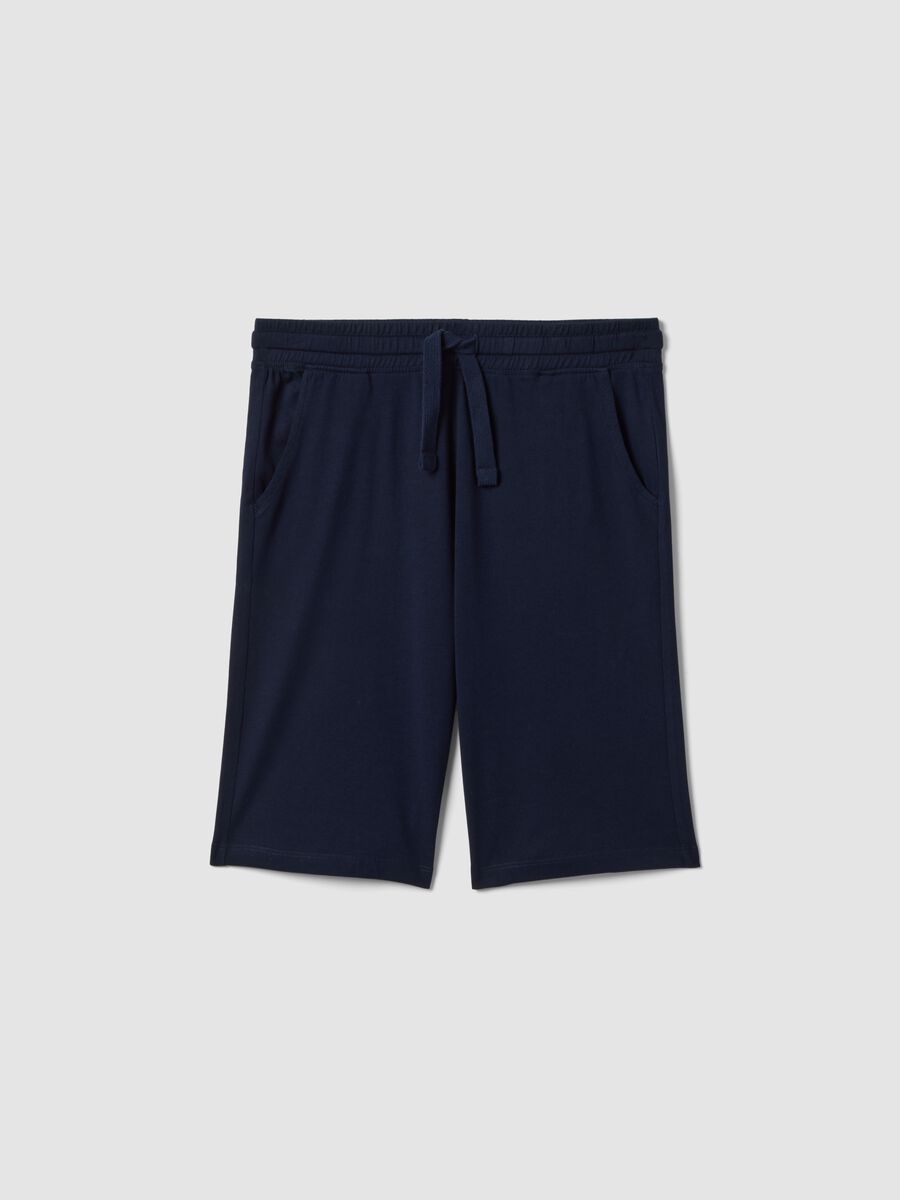 Boys&rsquo; blue pure cotton comfort-fit shorts_3