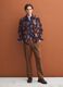 Brown stretch cotton straight-fit chino trousers_0