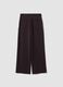 Brown flared formal trousers in stretch viscose_2