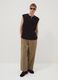 Black pure cotton ribbed waistcoat_1