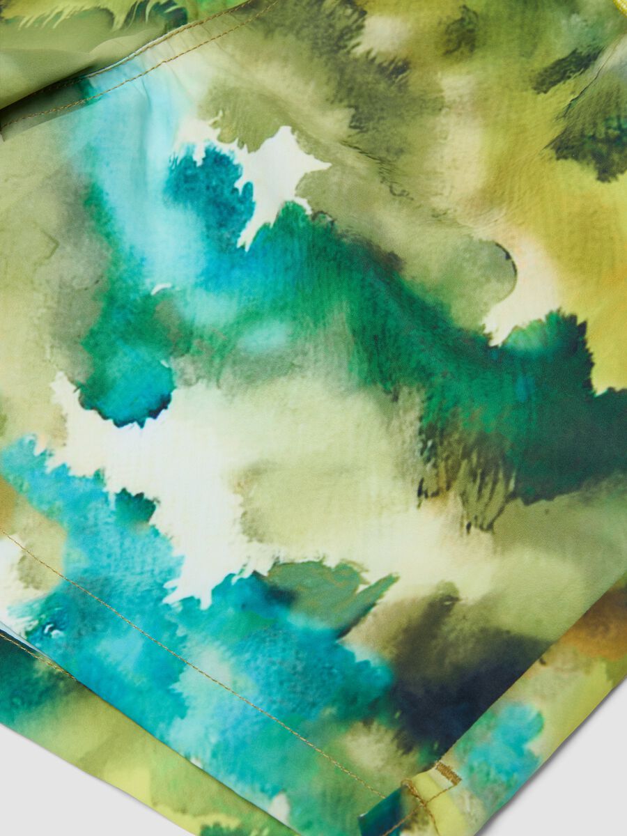 Short de bain multicolore gar&ccedil;on &agrave; imprim&eacute; effet aquarelle_3