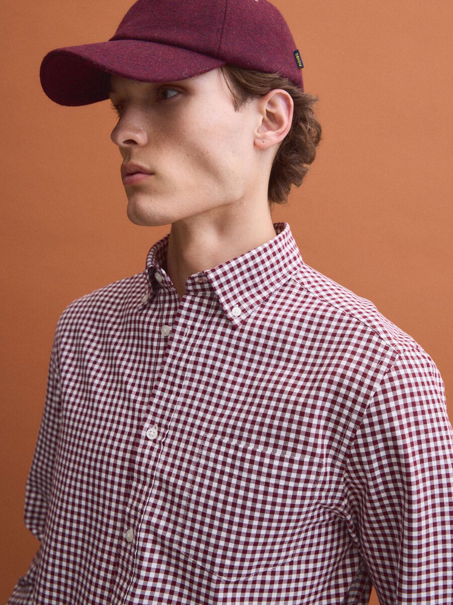 Men&rsquo;s multicolour pure cotton Oxford check shirt, regular fit_1