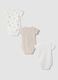 3-pack organic cotton crew-neck bodysuits for baby girl_1