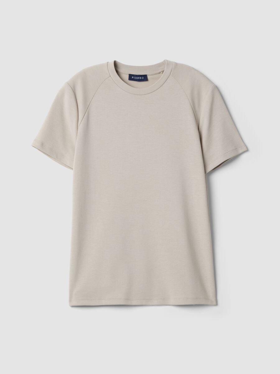 Grey breathable, quick-drying cotton-blend T-shirt_4