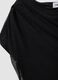 Abito nero in tessuto elasticizzato con drappeggio regular fit_1