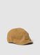 Brown pure cotton flat cap_0