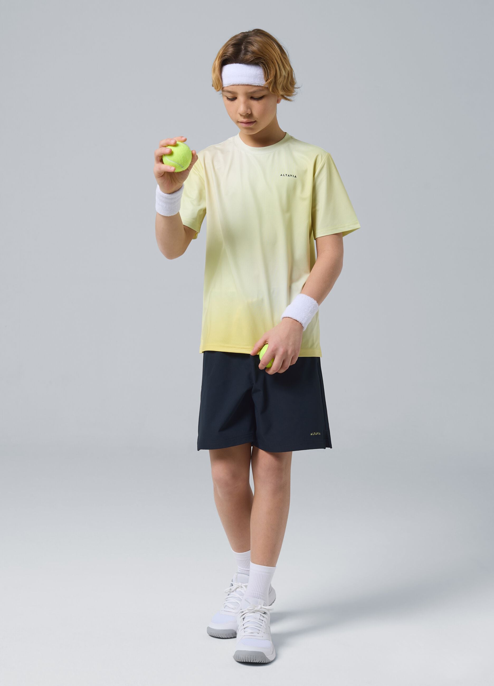 Black ALTAVIA COURT sports shorts in stretchy technical fabric for boys