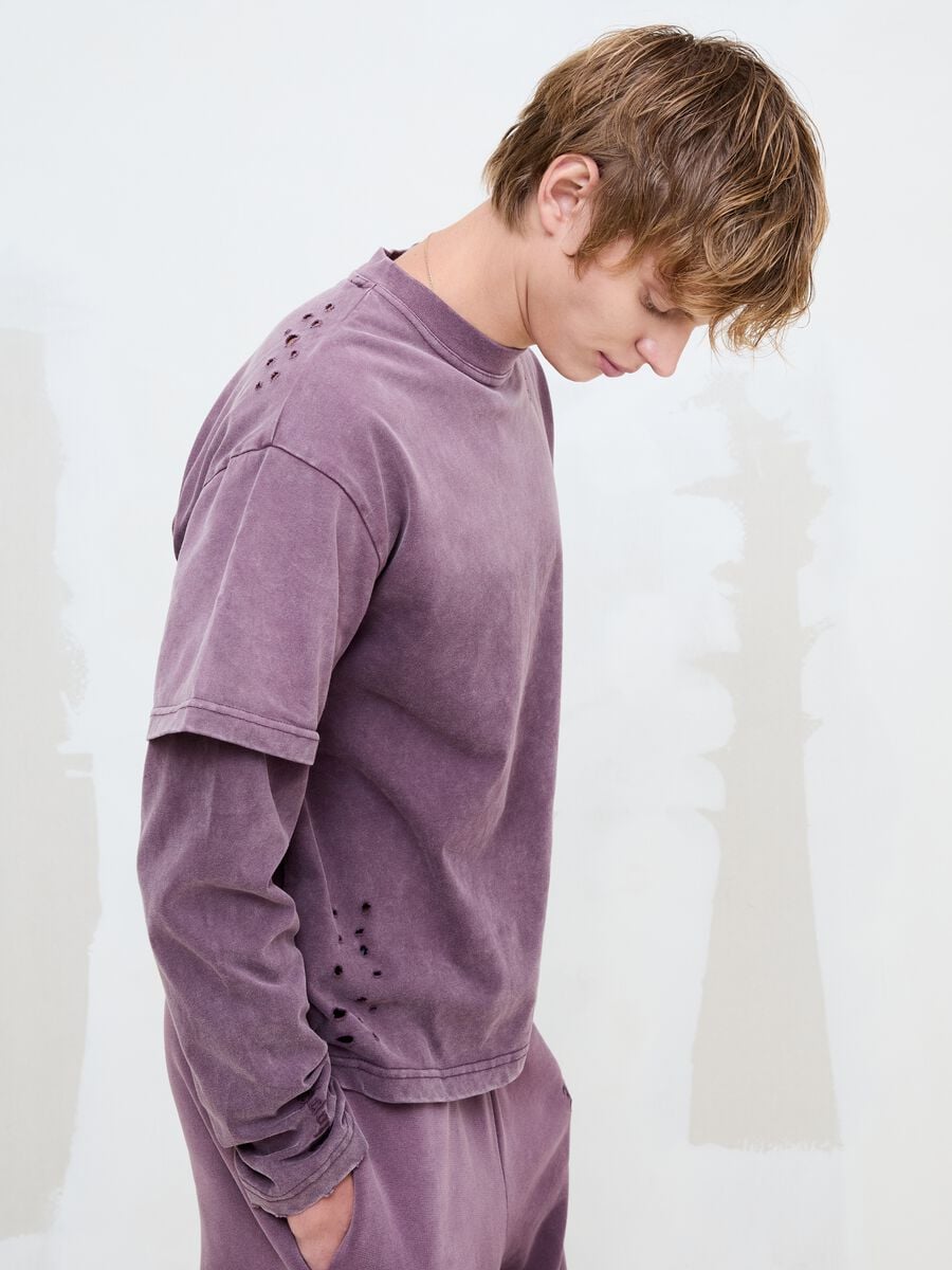 Double Long-Sleeve Sunfaded Burgundy_1