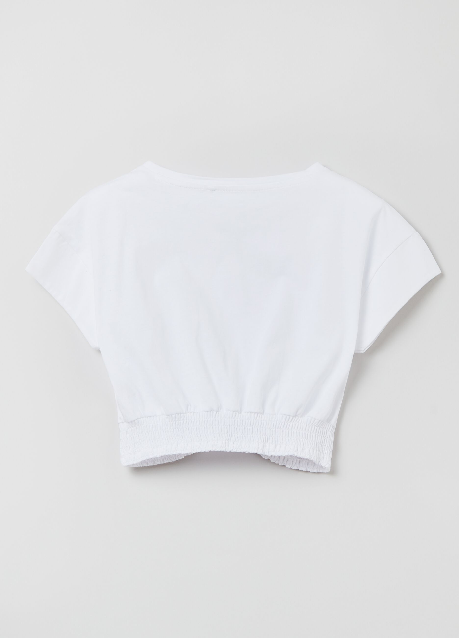 Crop T-shirt in cotton