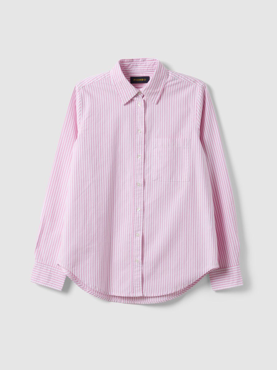 Multicolour striped pure cotton long-sleeve shirt, regular fit_4