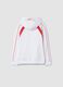 Hoodie bianca in misto cotone a tema Ducati relaxed fit_1
