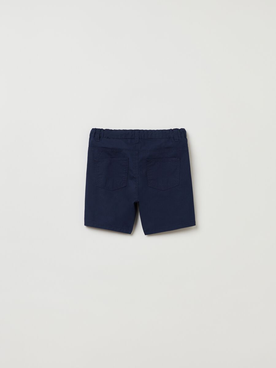 Solid colour poplin Bermuda shorts_1