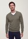 Grey V-neck viscose-blend jumper, regular fit_0