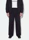 Black stretch-fabric parachute-fit trousers_1