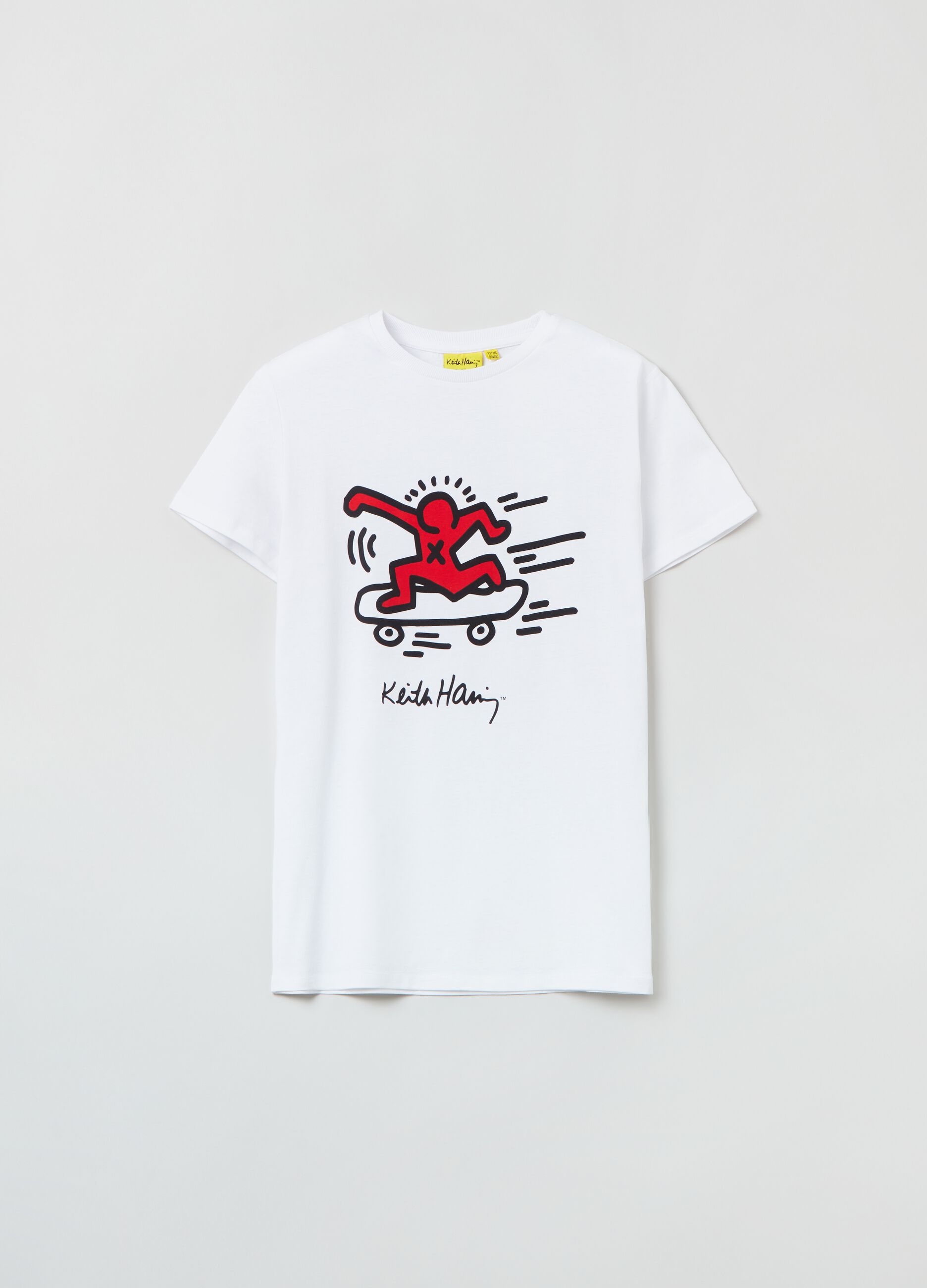 Camiseta de algodón con estampado Keith Haring