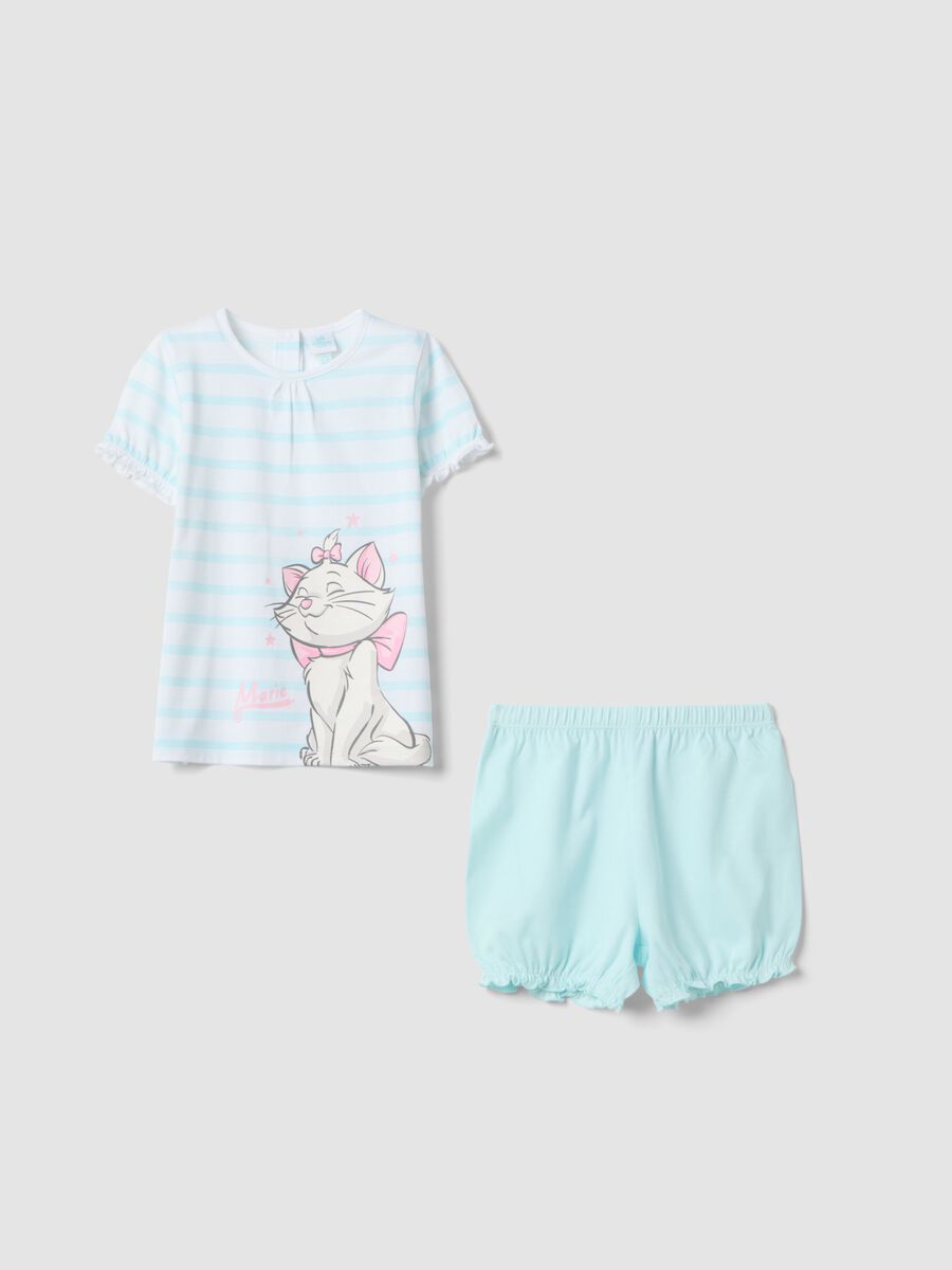 Multicoloured pure cotton baby girl short pyjamas with The Aristocats_0