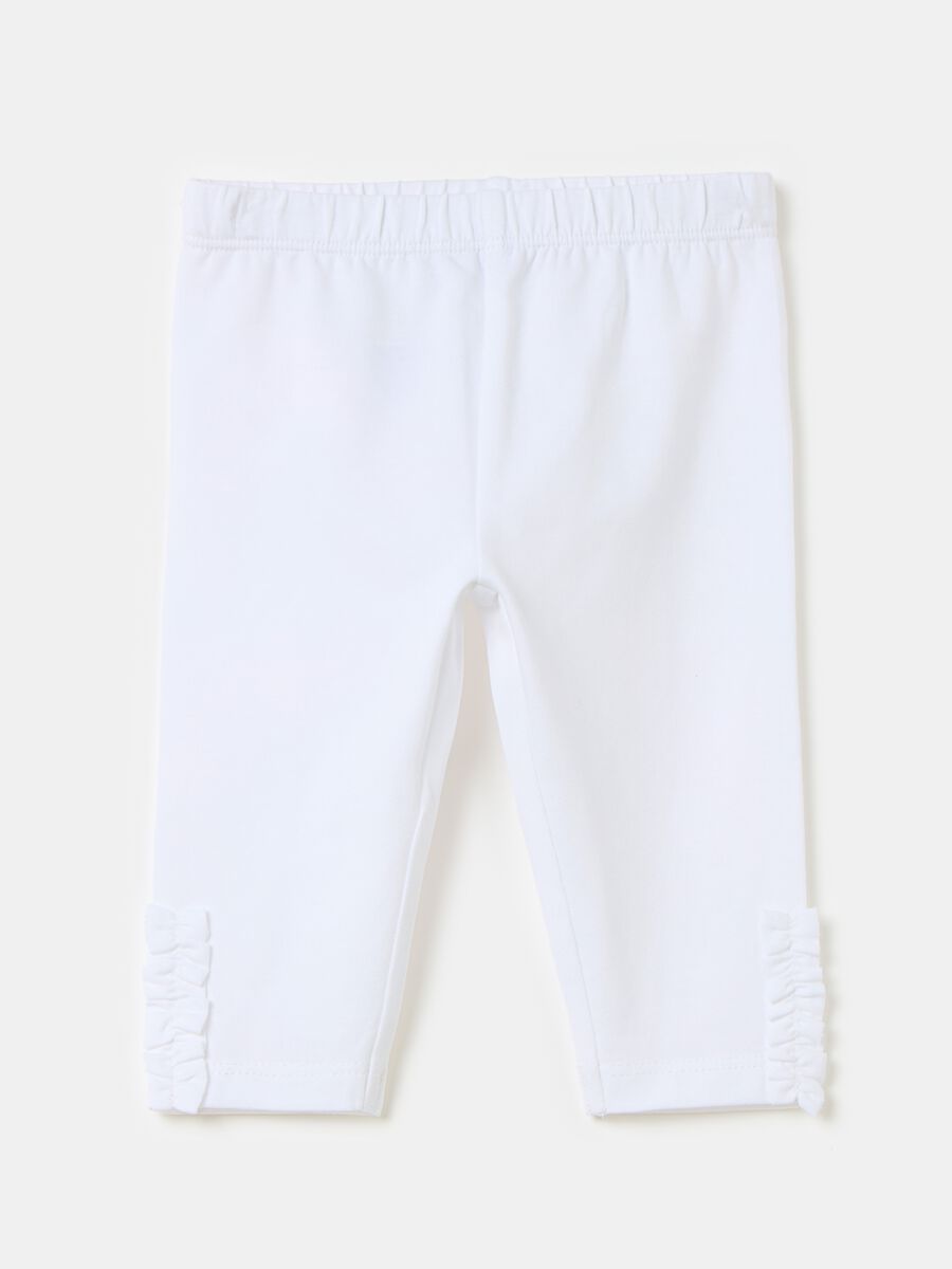 Organic cotton leggings with frills_0
