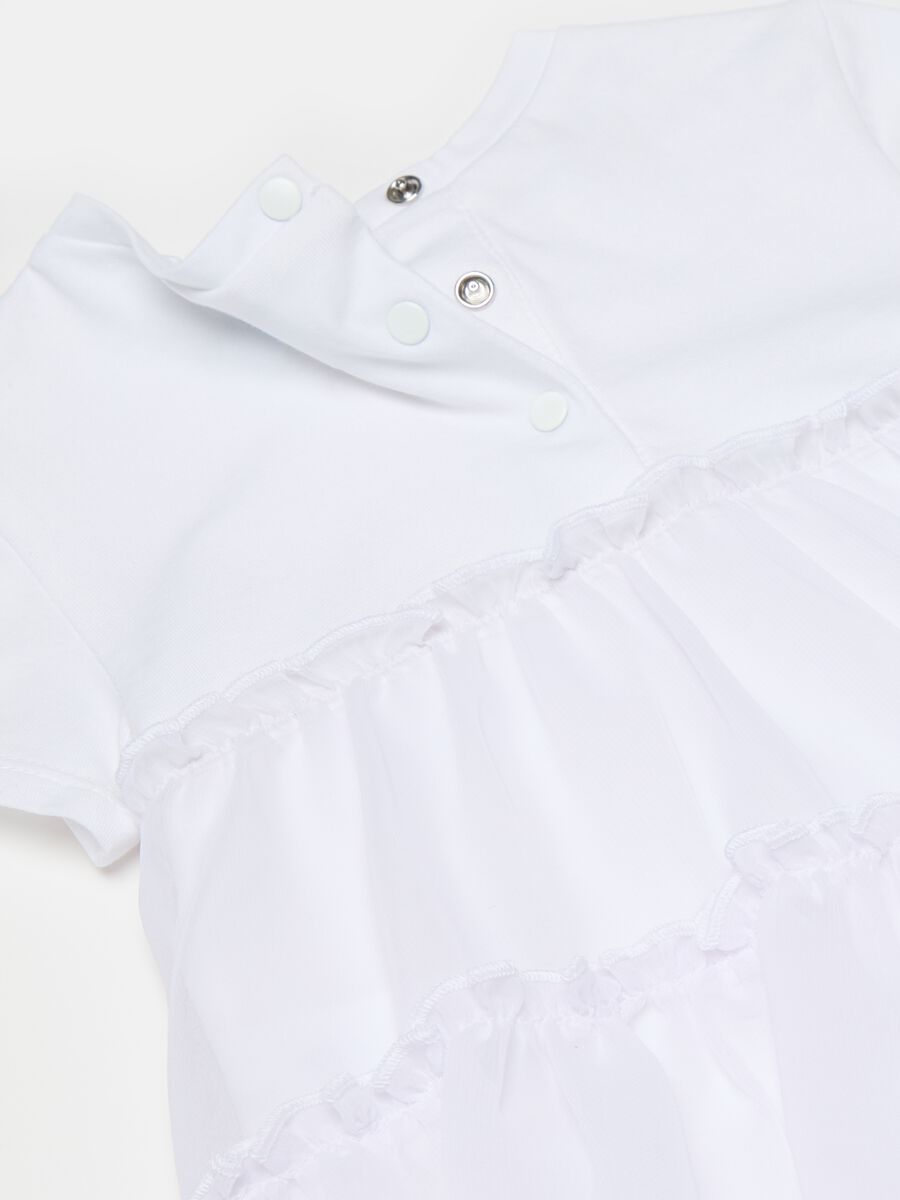 T-shirt con balze in tulle_2