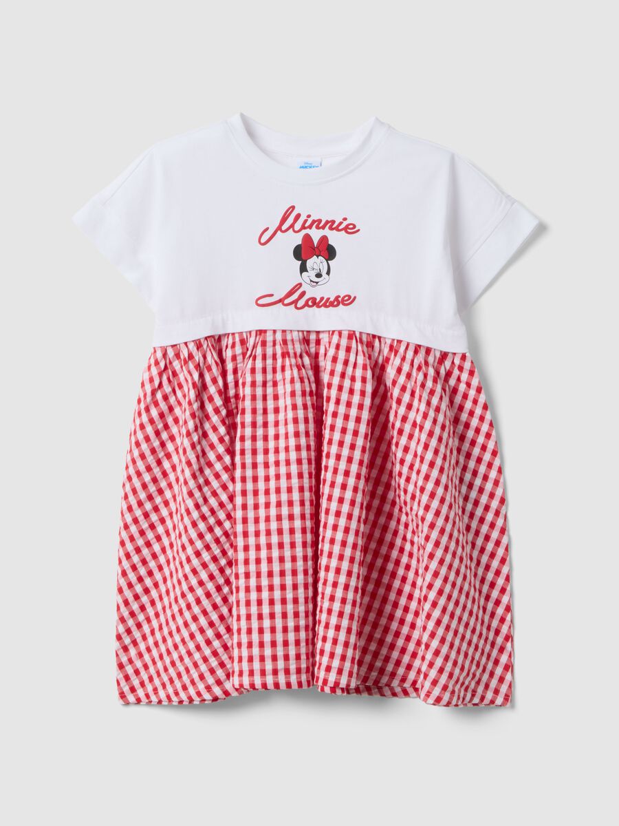Girl's multicolour pure cotton dress regular fit with Minnie_0