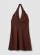 Braunes Mini-Kleid aus Viskose-Leinen-Mix, Regular Fit_4