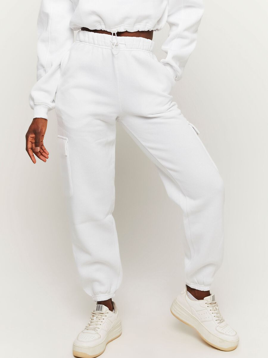 Cargo joggers in plush with drawstring_1