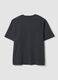 Camiseta gris crop de algod&oacute;n puro con estampado "The Exorcist", corte regular_1