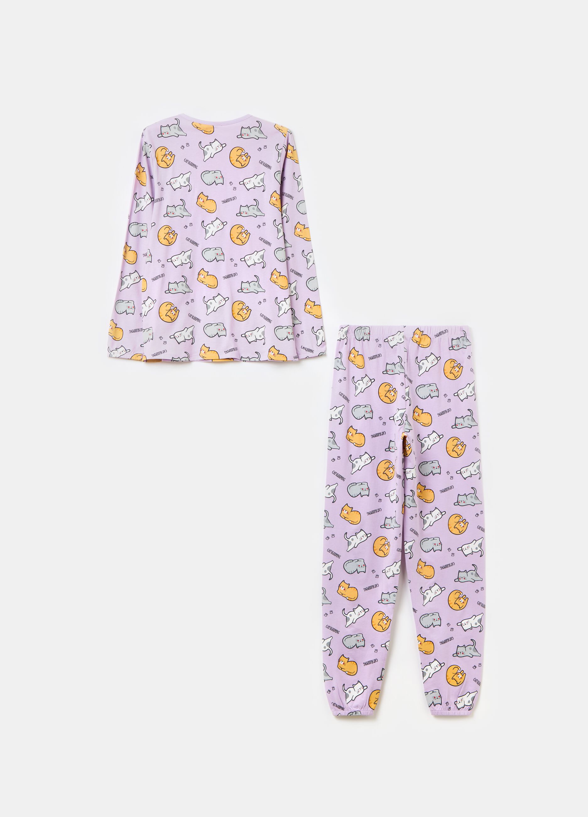Pijama de algodón orgánico con estampado