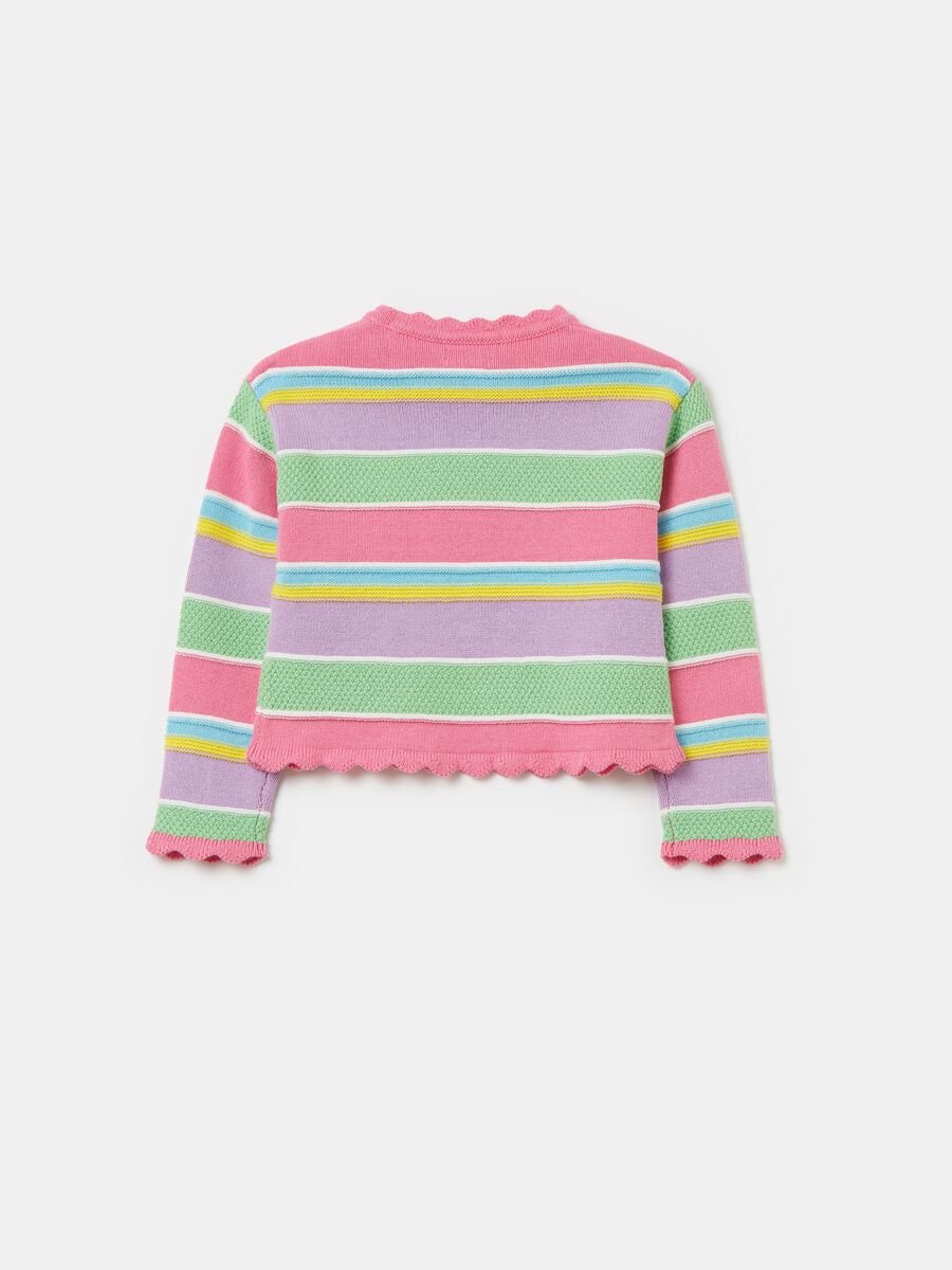 Knitted pullover with striped pattern_1