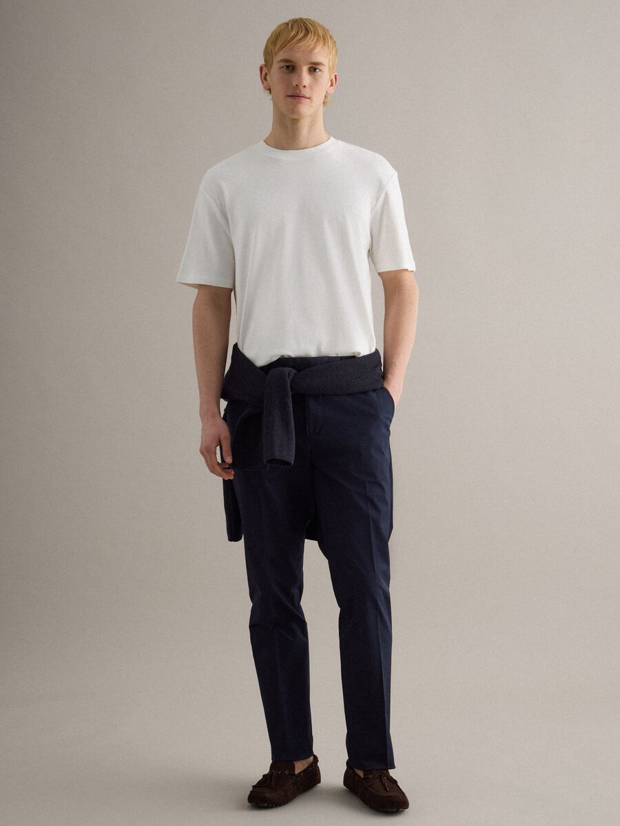 Wei&szlig;e Baumwoll-Rundhals-T-Shirt, Regular Fit_3