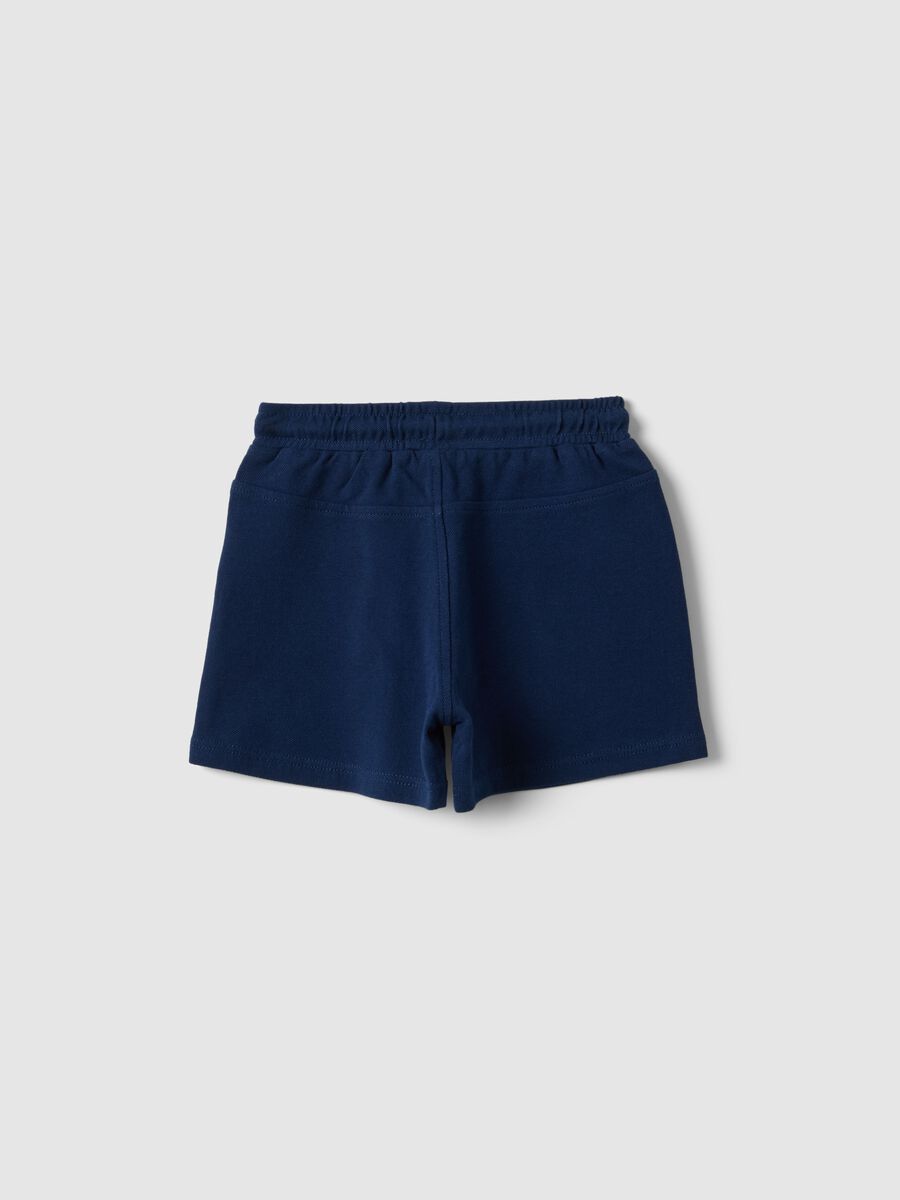Regul&auml;re blaue Shorts aus reiner Baumwolle f&uuml;r Jungen_1